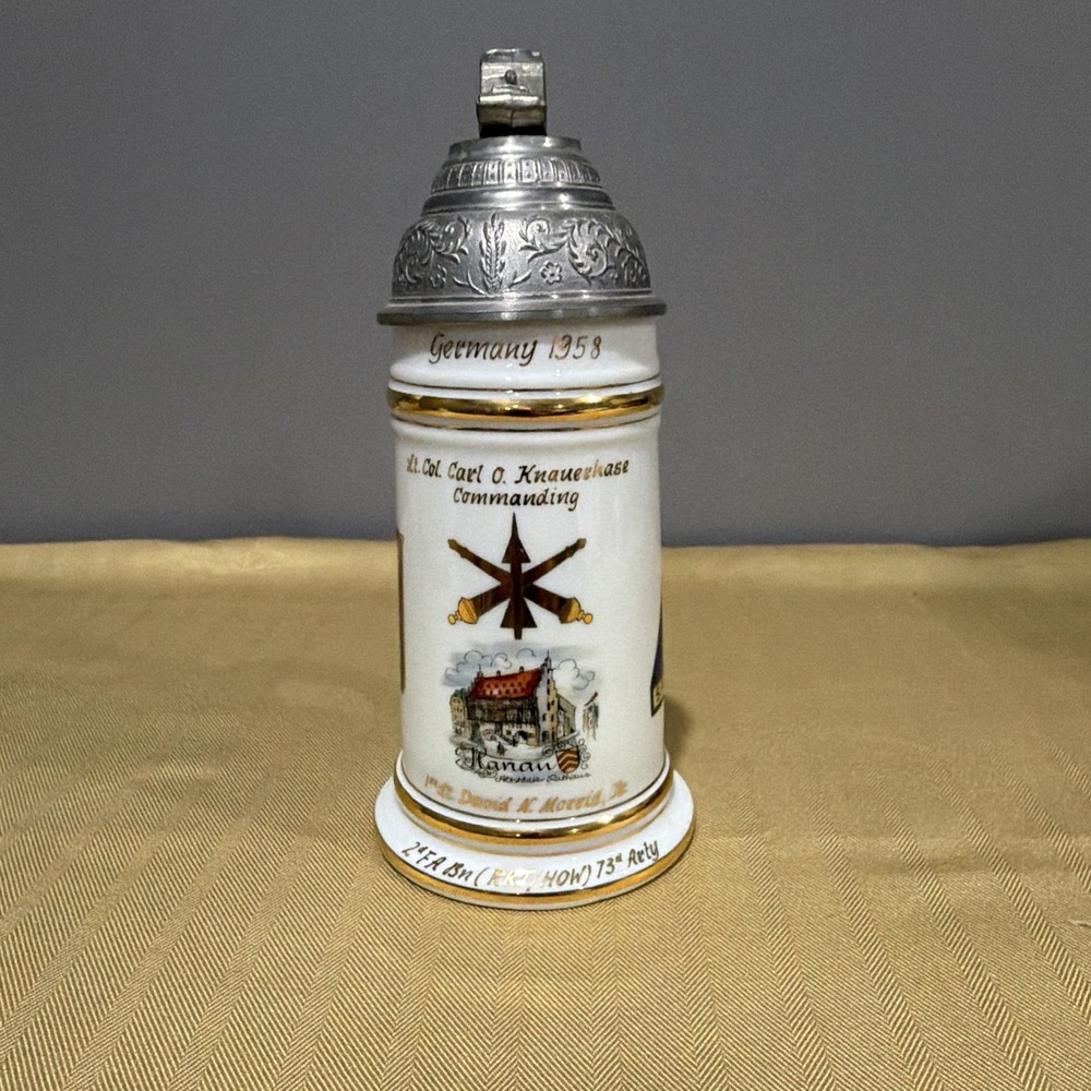 Germany 1958 "Spearhead" Breweriana Lidded Stein Beer Stein